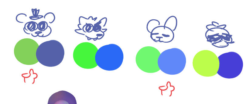 Fnaf 1 gang sketches and warm up for a Pac'Mike Art piece, ultimately featured in 2024 TazerCraft anniversary.