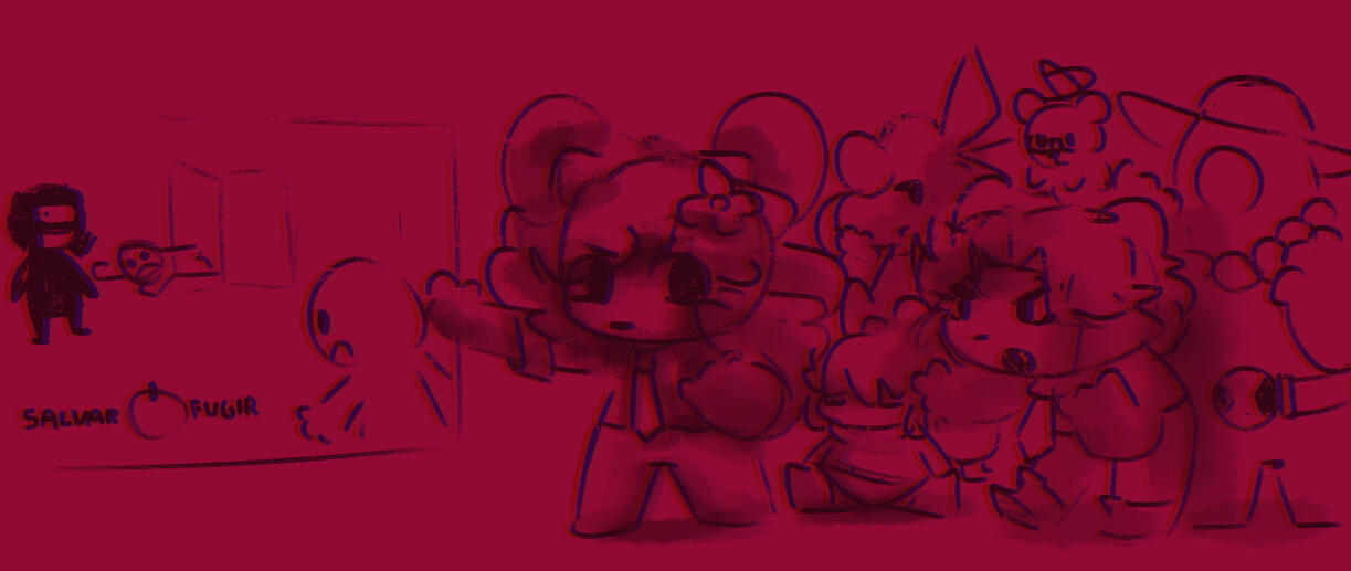 Warm up sketch based on some friends original character and "The Casting of Frank Stone" game.