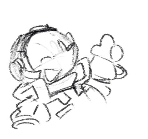 Unused sketch for a commissioned icon.
