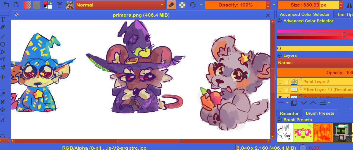 Simple doodles and icons for character models.