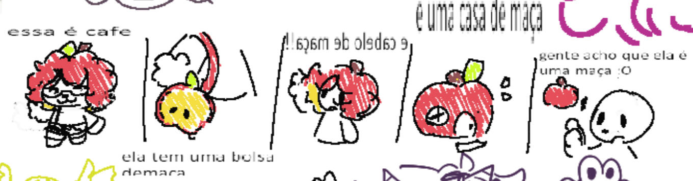 Quick silly comic-like sketches based on a friend original character^^