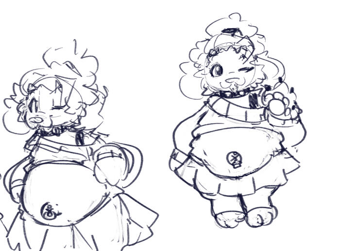 Dorothy custom clothes sketches.