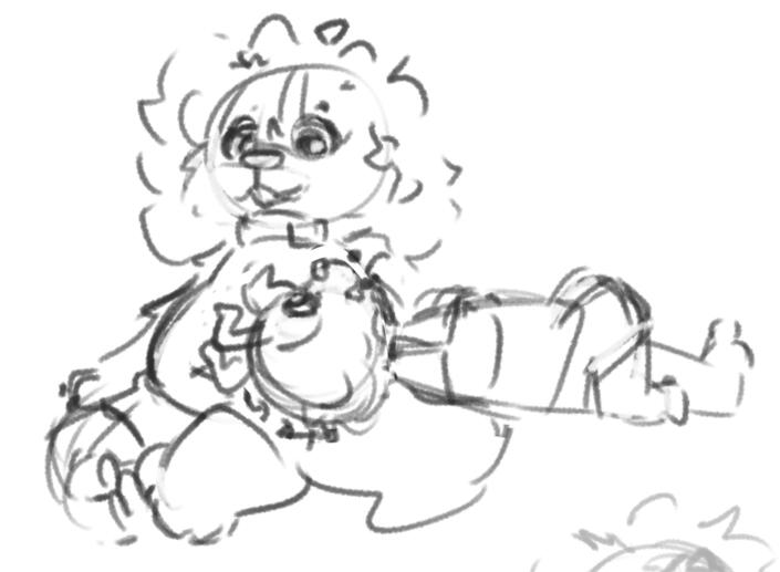 Mitzi &amp; Dorothy warm up sketches.