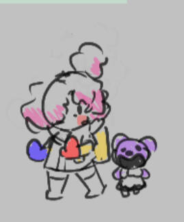 Sketch based on some friend's original characters.