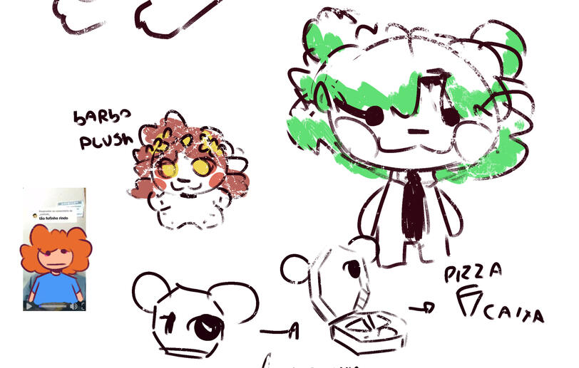 Sketch based on some friend's original characters.
