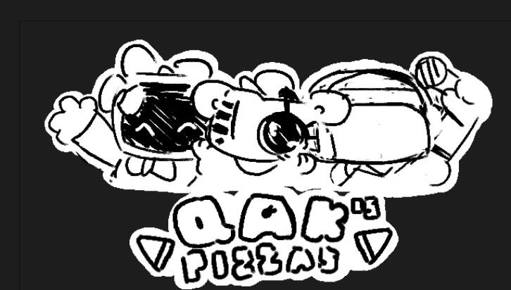 Logo sketch for a silly project that never really went foward.
