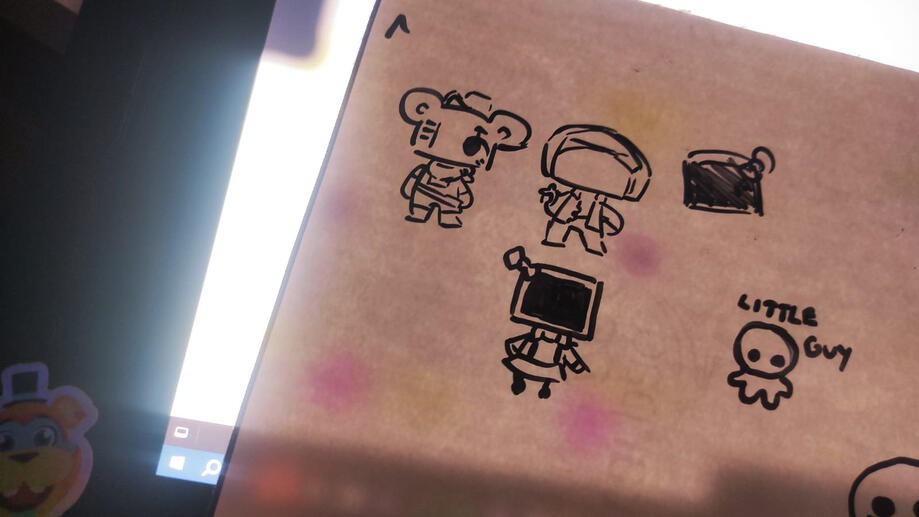 Irl doodles on paper.