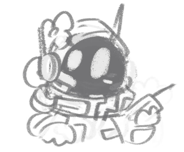 Unused sketch for a commissioned icon.