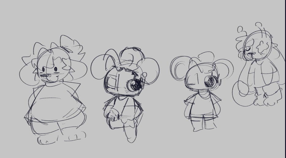 Original characters sketches.