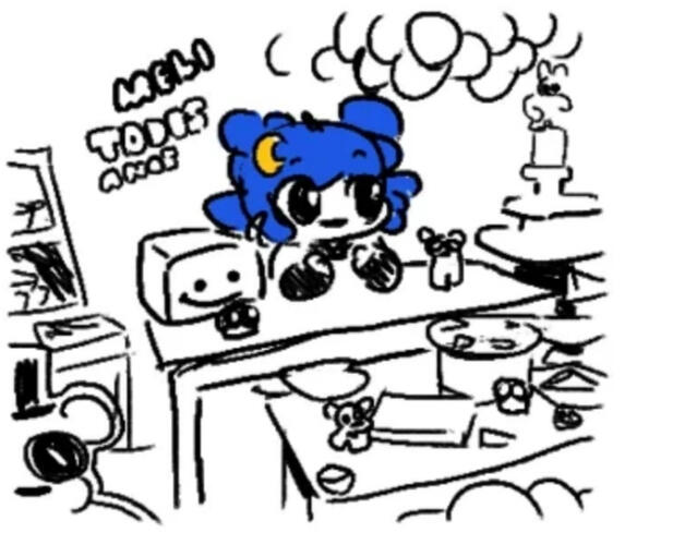 Meli birtthday. Odds are that it wasnt even her b-day when I drew this--