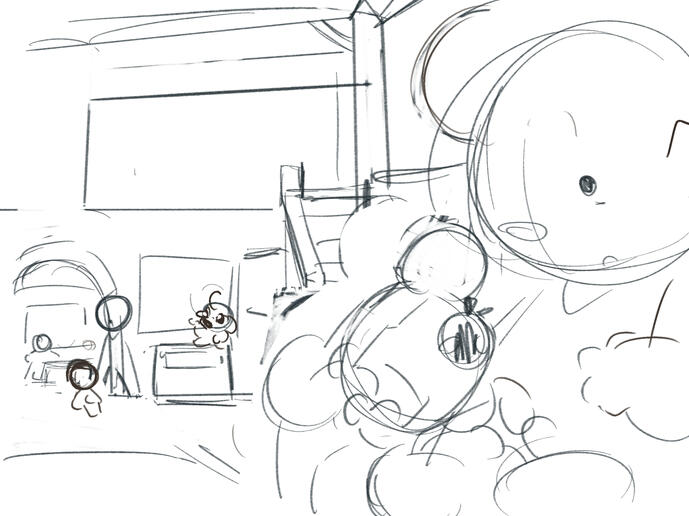 Amora &amp; Amorinha sketch art for a (hopefully) future splash art.
