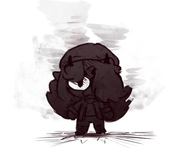 Quick sketch intended to be one of a few frames of a quick animation.