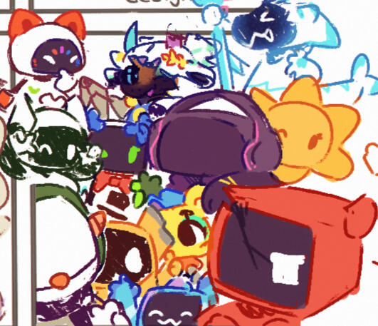 Doodle of characters based on a project I worked on.